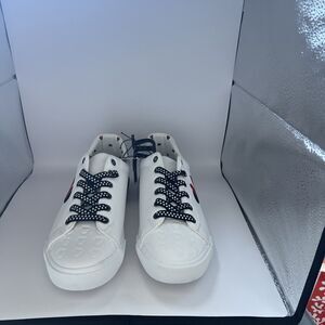 Disney Minnie Mouse Women's Low-top White,black, Red Court Sneakers, Size 10 NWT